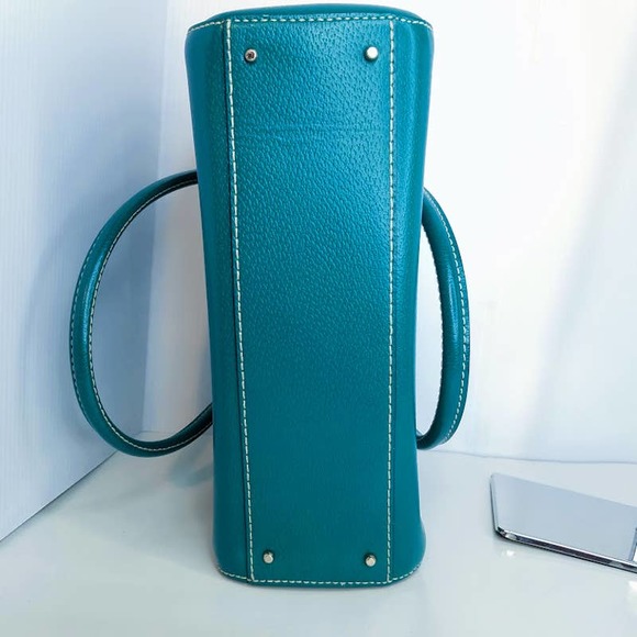 Kate Spade Wellesley Quinn bright teal Purse Handbag - Picture 8 of 14